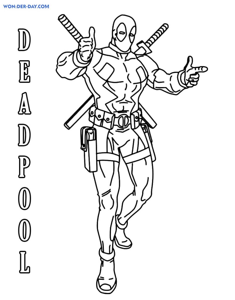 Dibujos de Deadpool para colorear
