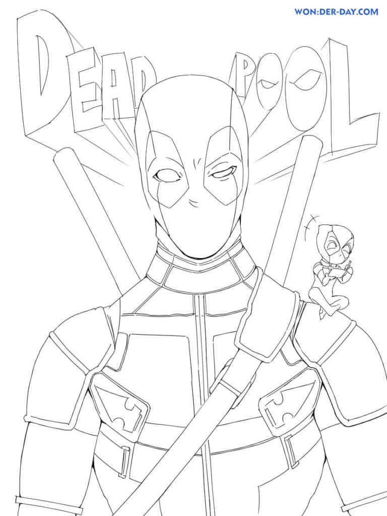 Dibujos de Deadpool para colorear