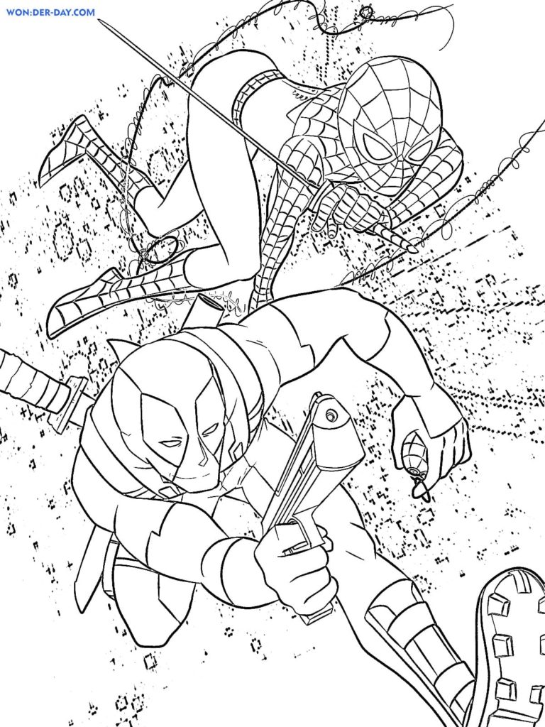 Desenhos de Deadpool para colorir