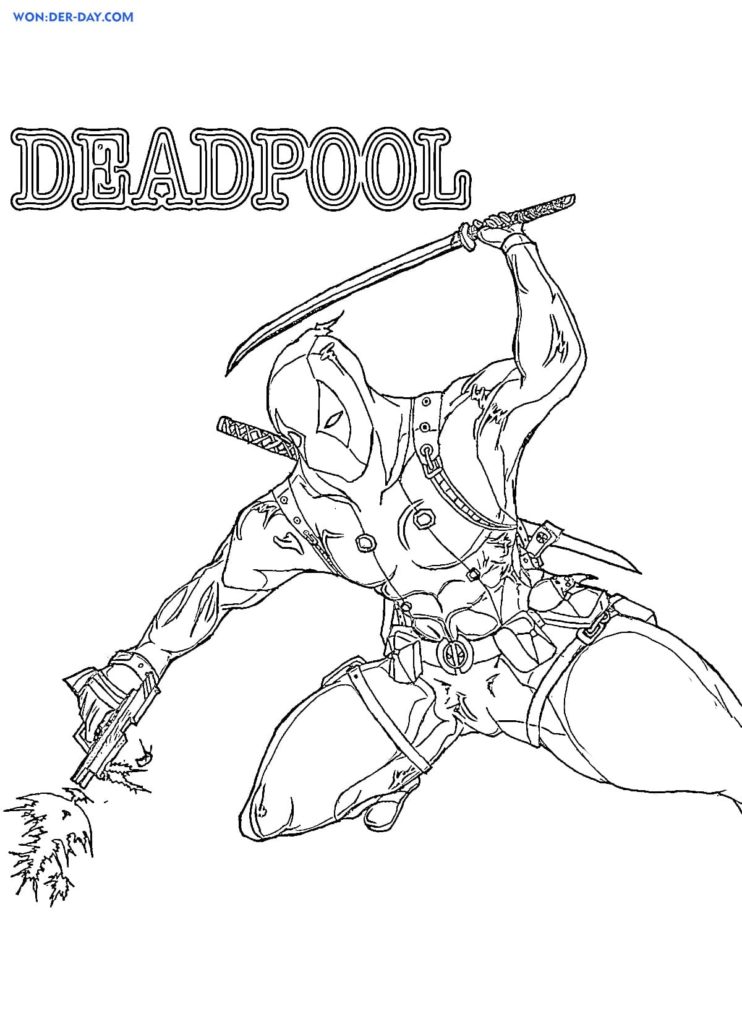 Deadpool Coloring Pages