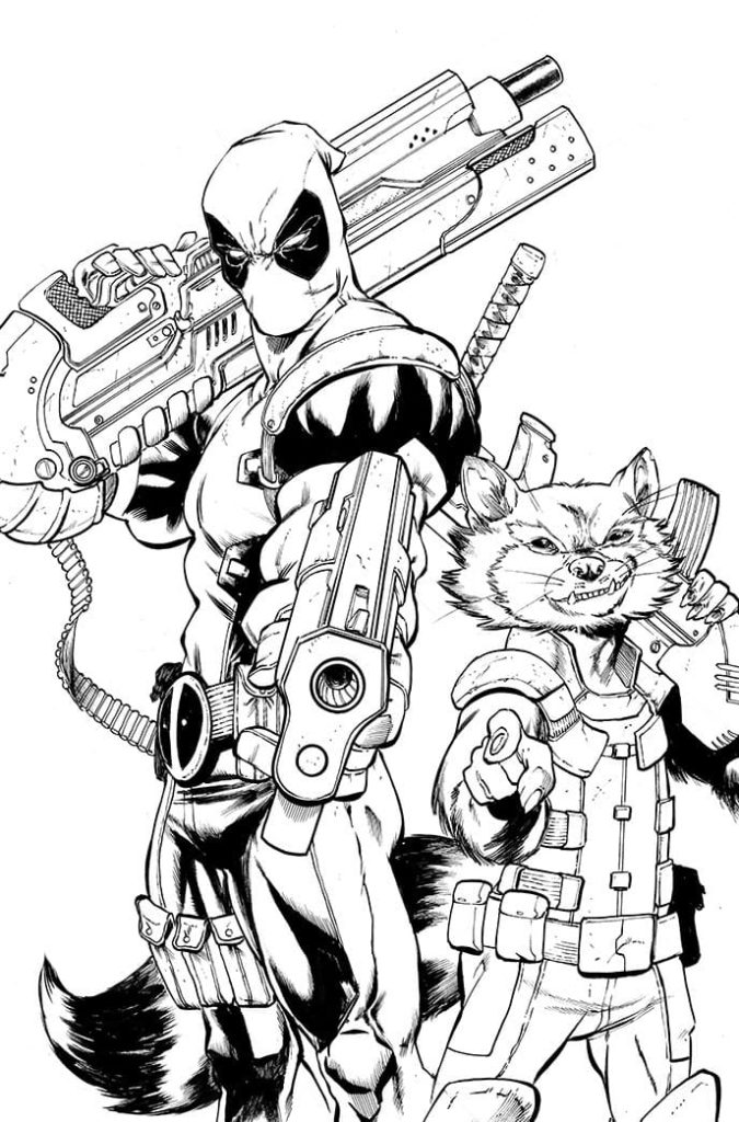 Desenhos de Deadpool para colorir