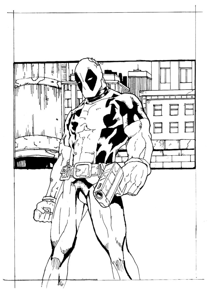 Desenhos de Deadpool para colorir