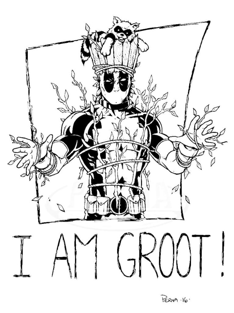 Desenhos de Deadpool para colorir