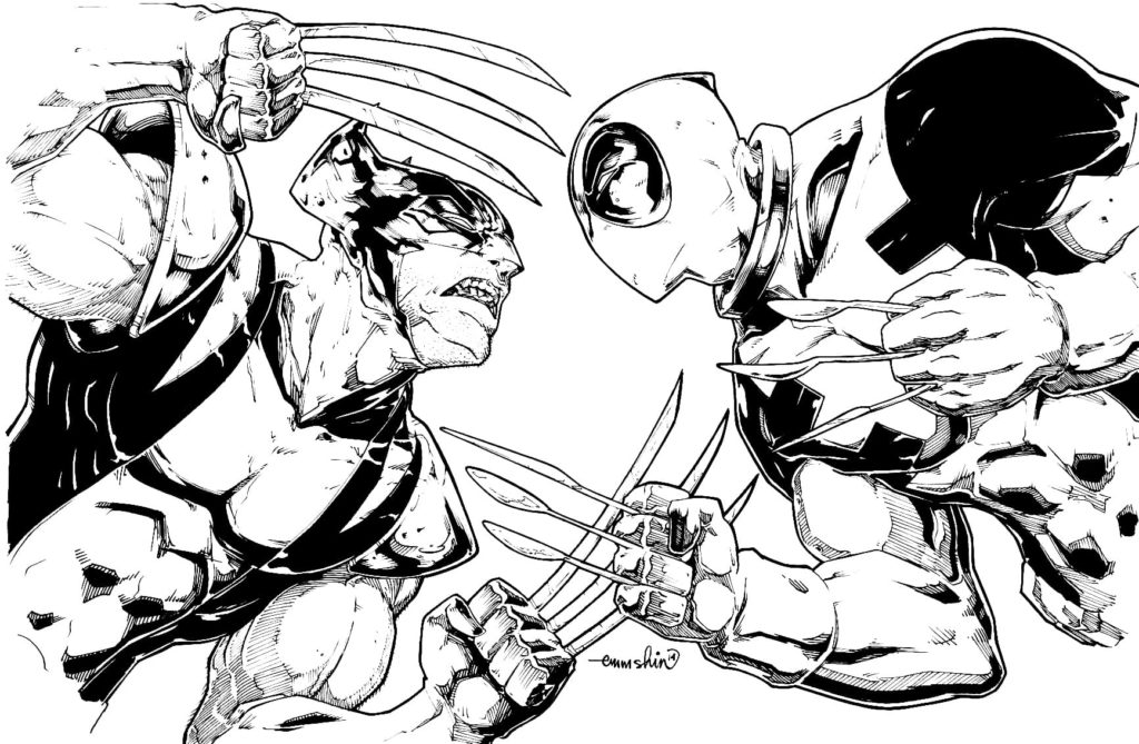 Desenhos de Deadpool para colorir