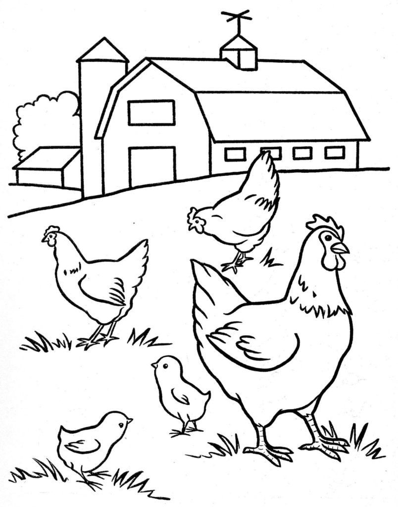 Disegni da colorare animali della fattoria