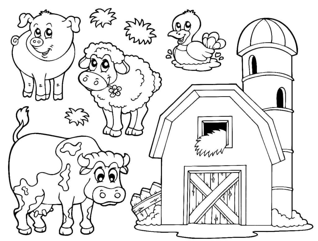 Farm Animals Coloring Pages - 100 Free Coloring Pages for Kids