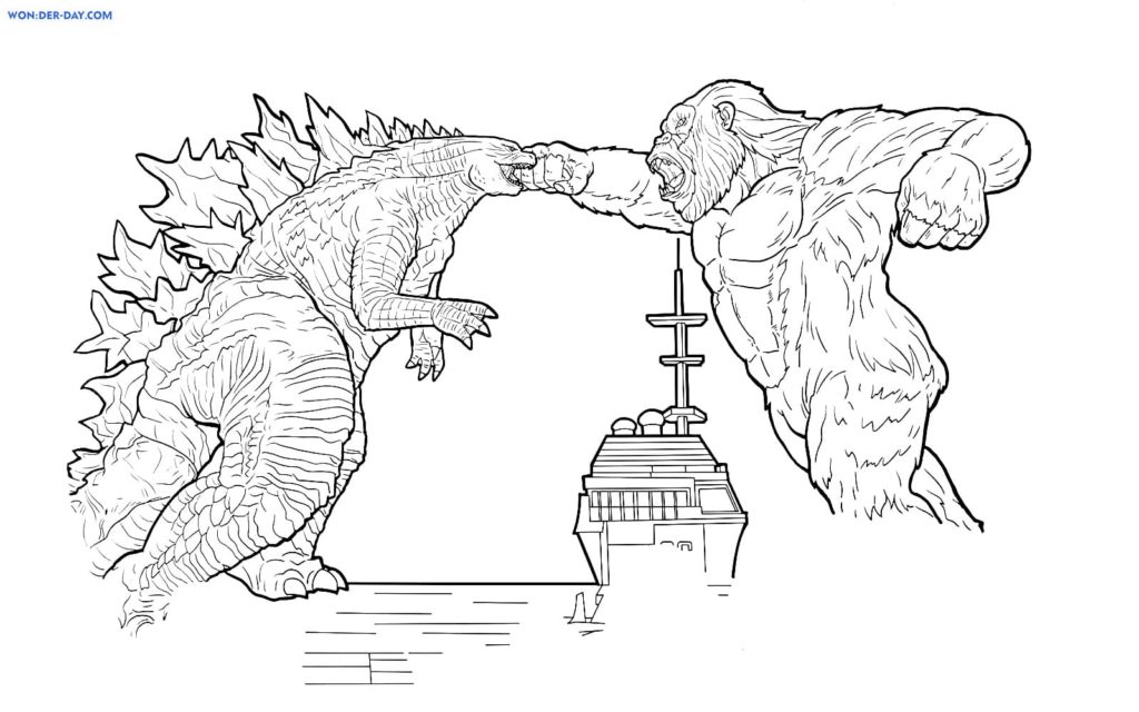 Disegni di King Kong da colorare