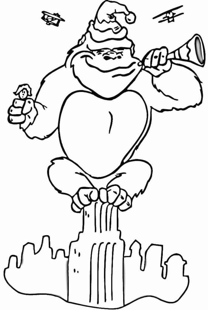 Desenhos de King Kong para colorir