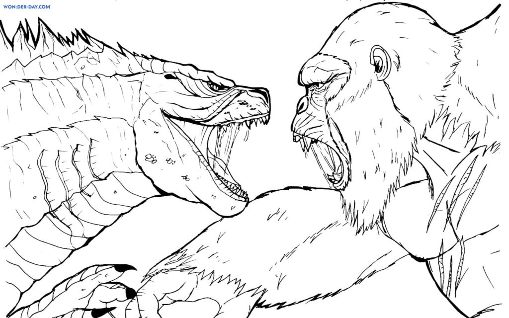 Desenhos de King Kong para colorir