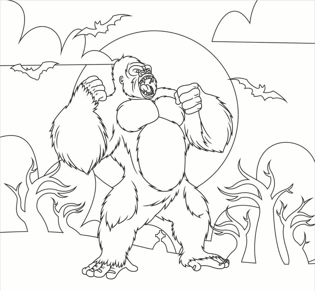 Desenhos de King Kong para colorir