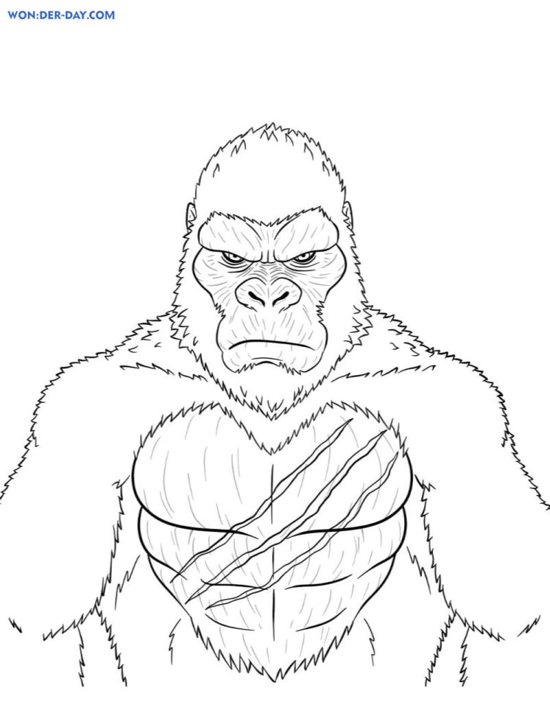 Disegni di King Kong da colorare