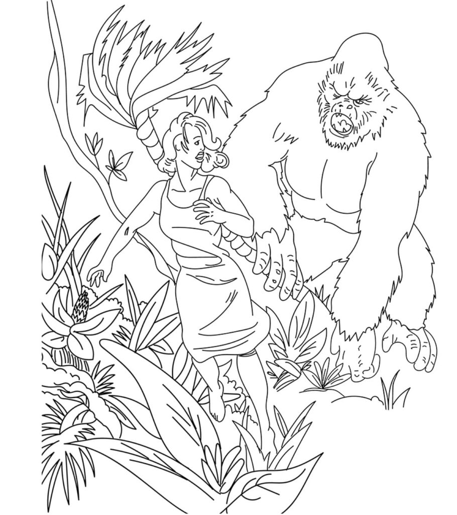 Desenhos de King Kong para colorir