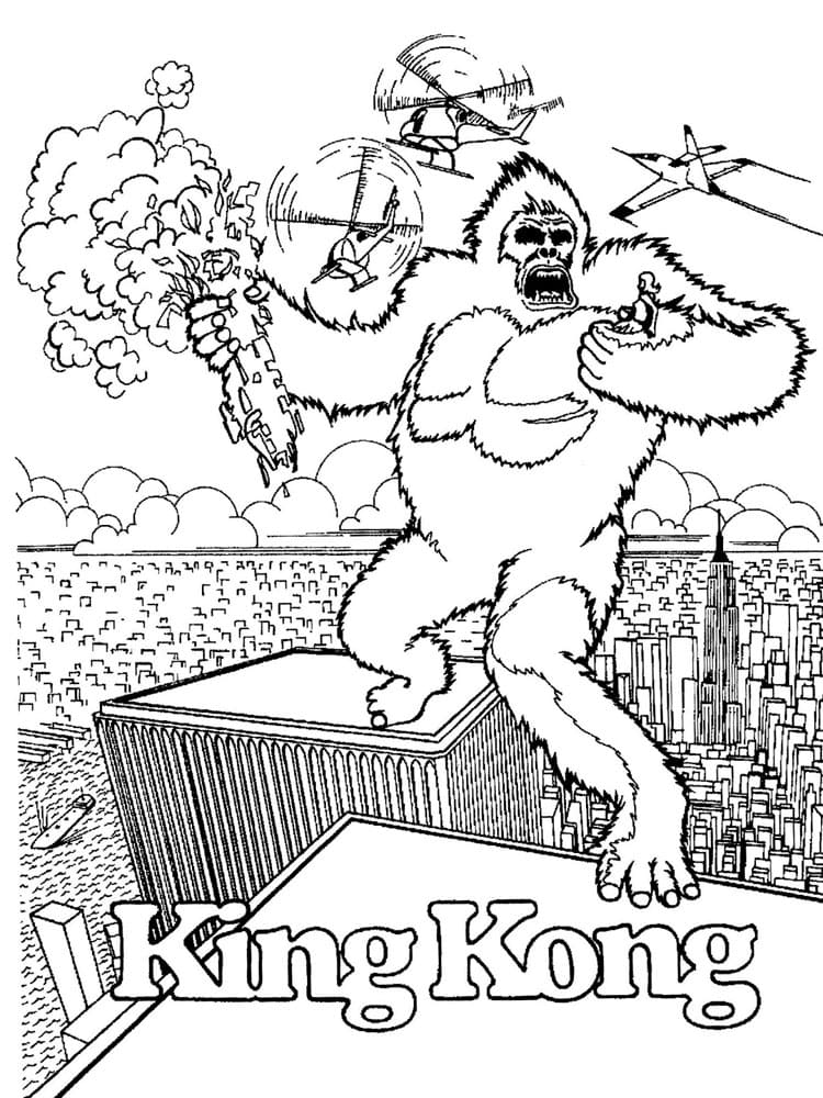 Disegni di King Kong da colorare