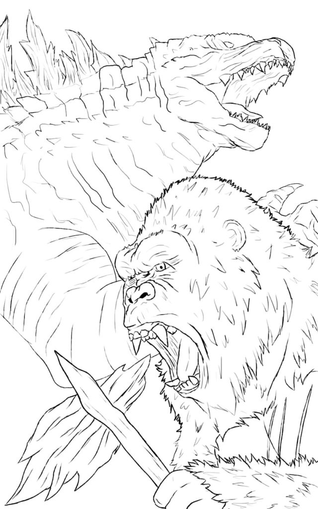 Desenhos de King Kong para colorir