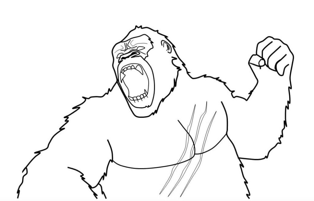 Disegni di King Kong da colorare