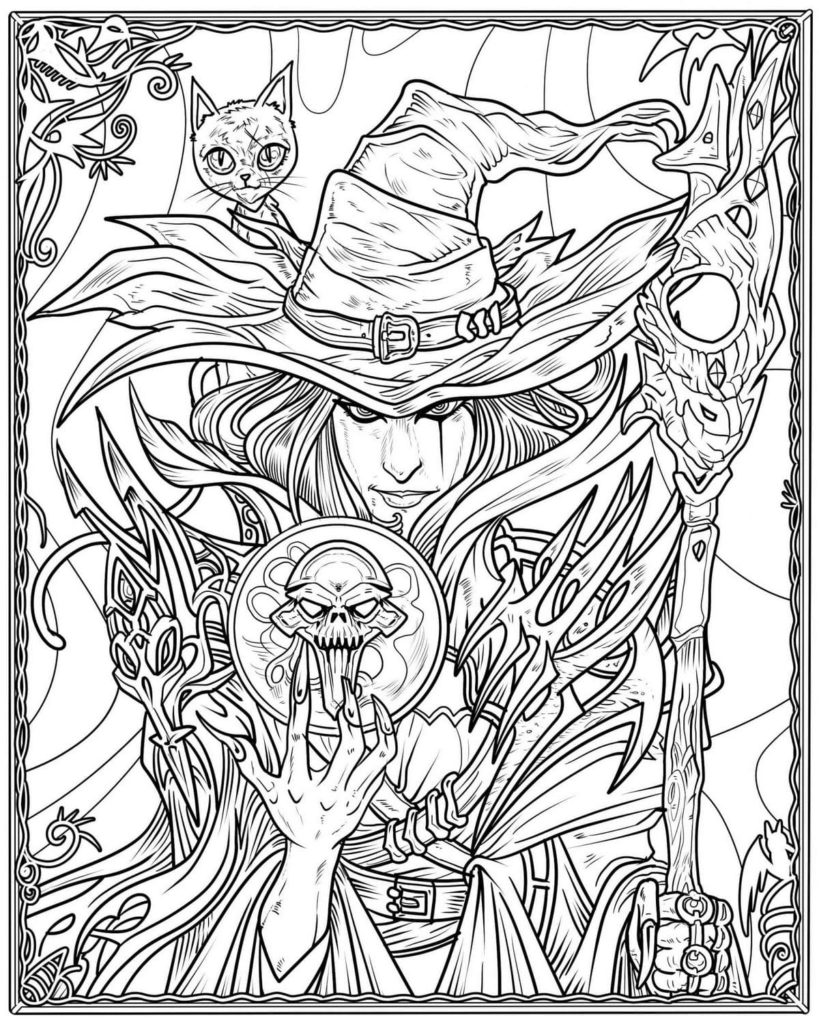 Scary Coloring Pages for Adults