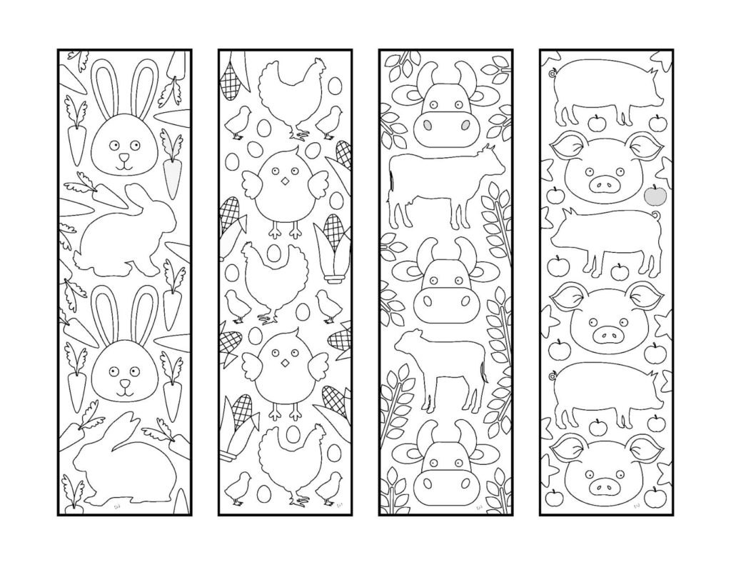 Bookmarks coloring pages