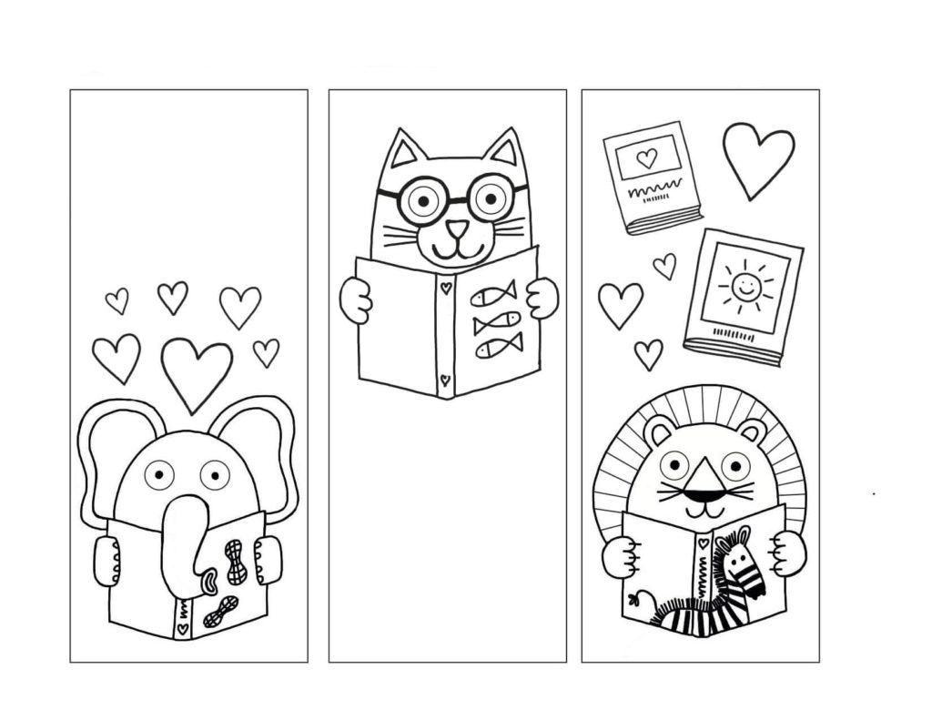 Bookmarks coloring pages