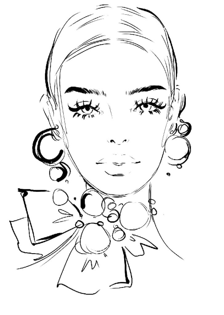 Makeup coloring pages