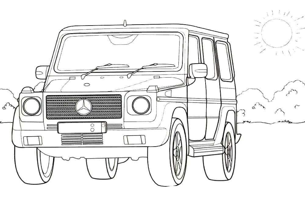 Dibujos de Mercedes Benz Clase G para colorear