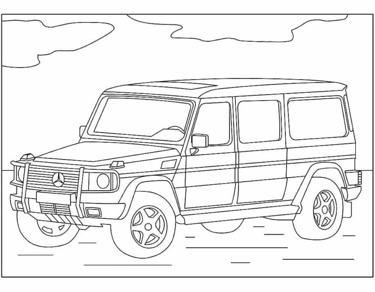 Mercedes G Class coloring pages | Coloring Pages for Boys