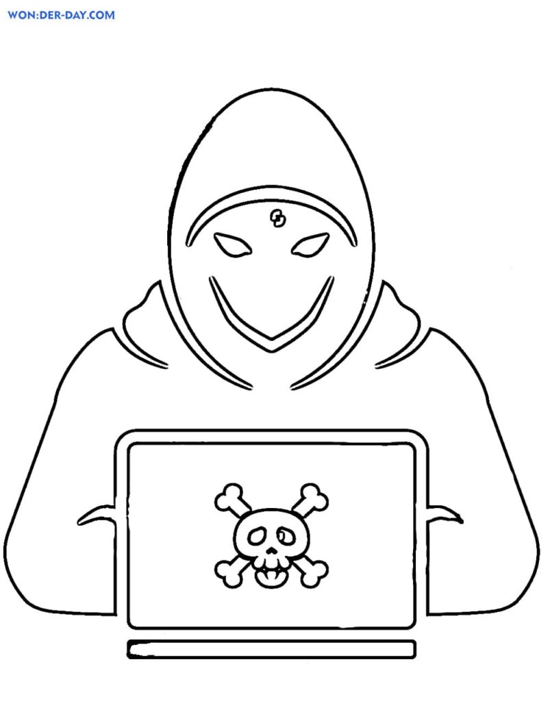 Anonymous Mask coloring pages