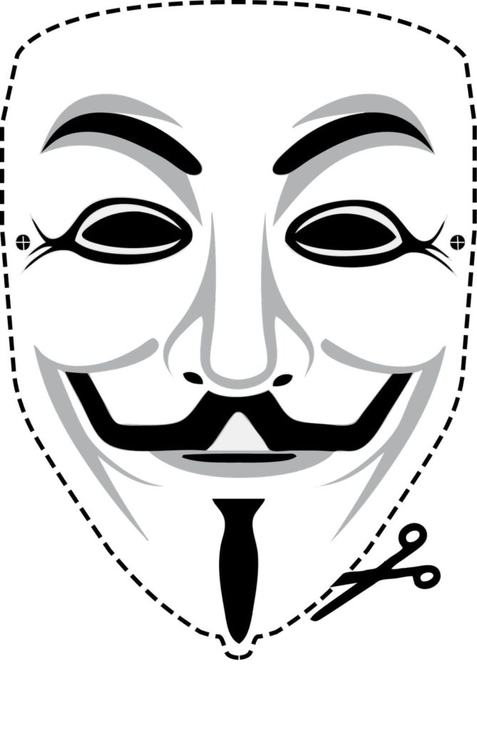Ausmalbilder Anonyme Maske