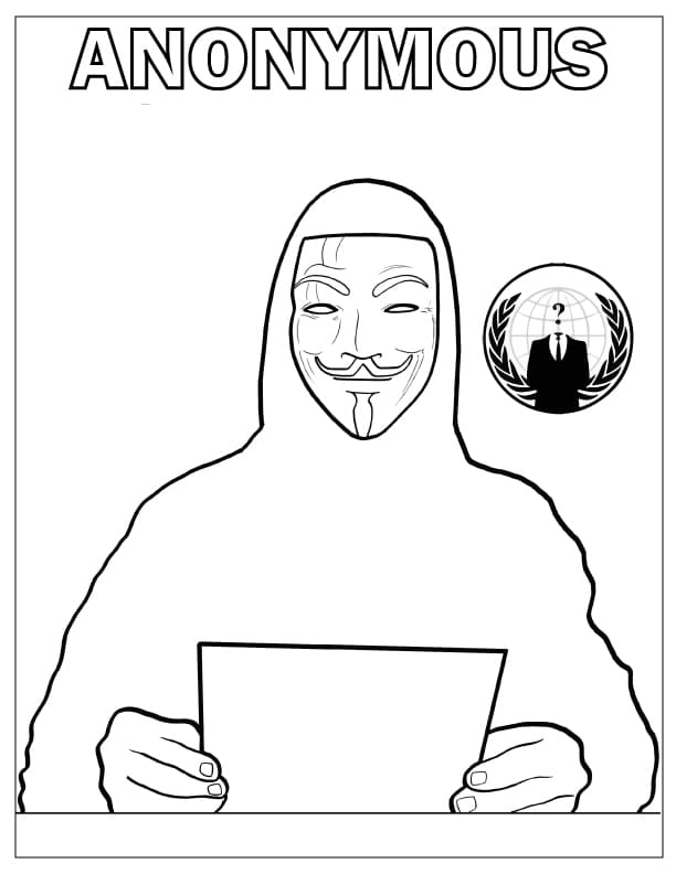 Coloriages Masques anonymes