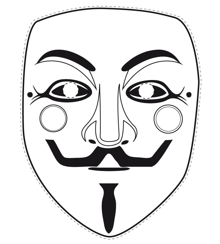 Disegni di Maschera Anonymous da colorare