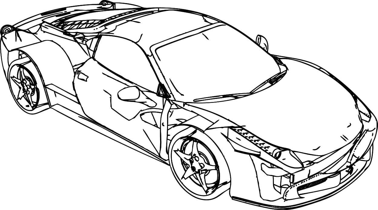 Desenhos para colorir de desenho de uma ferrari 360 spider para colorir  