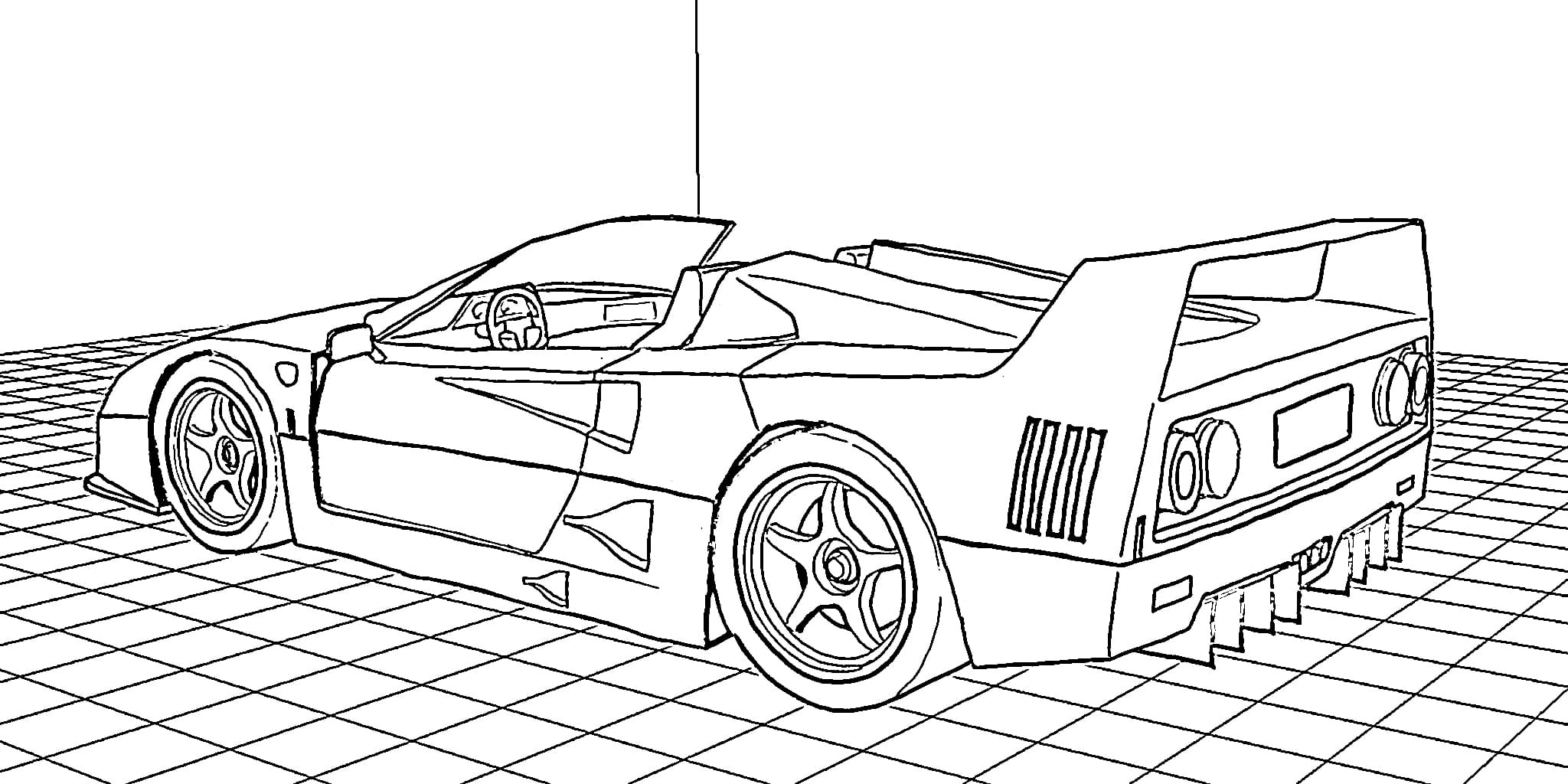 Ferrari f40 раскраска