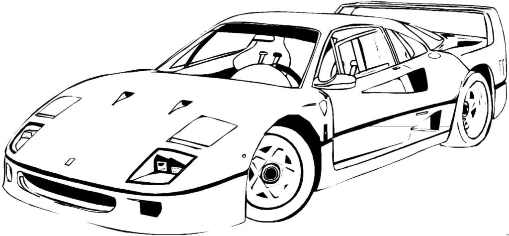 Desenhos de Ferrari para colorir