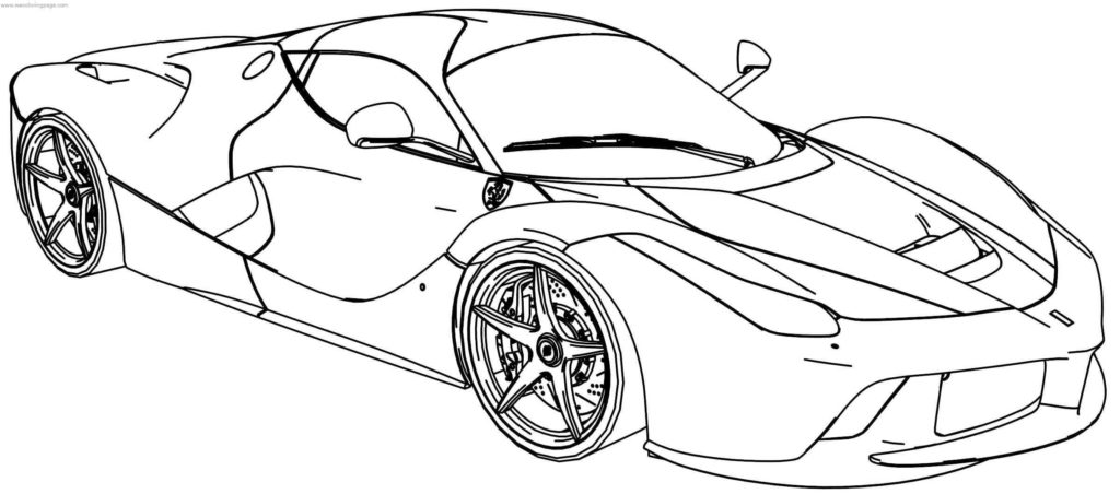 Desenhos de Ferrari para colorir