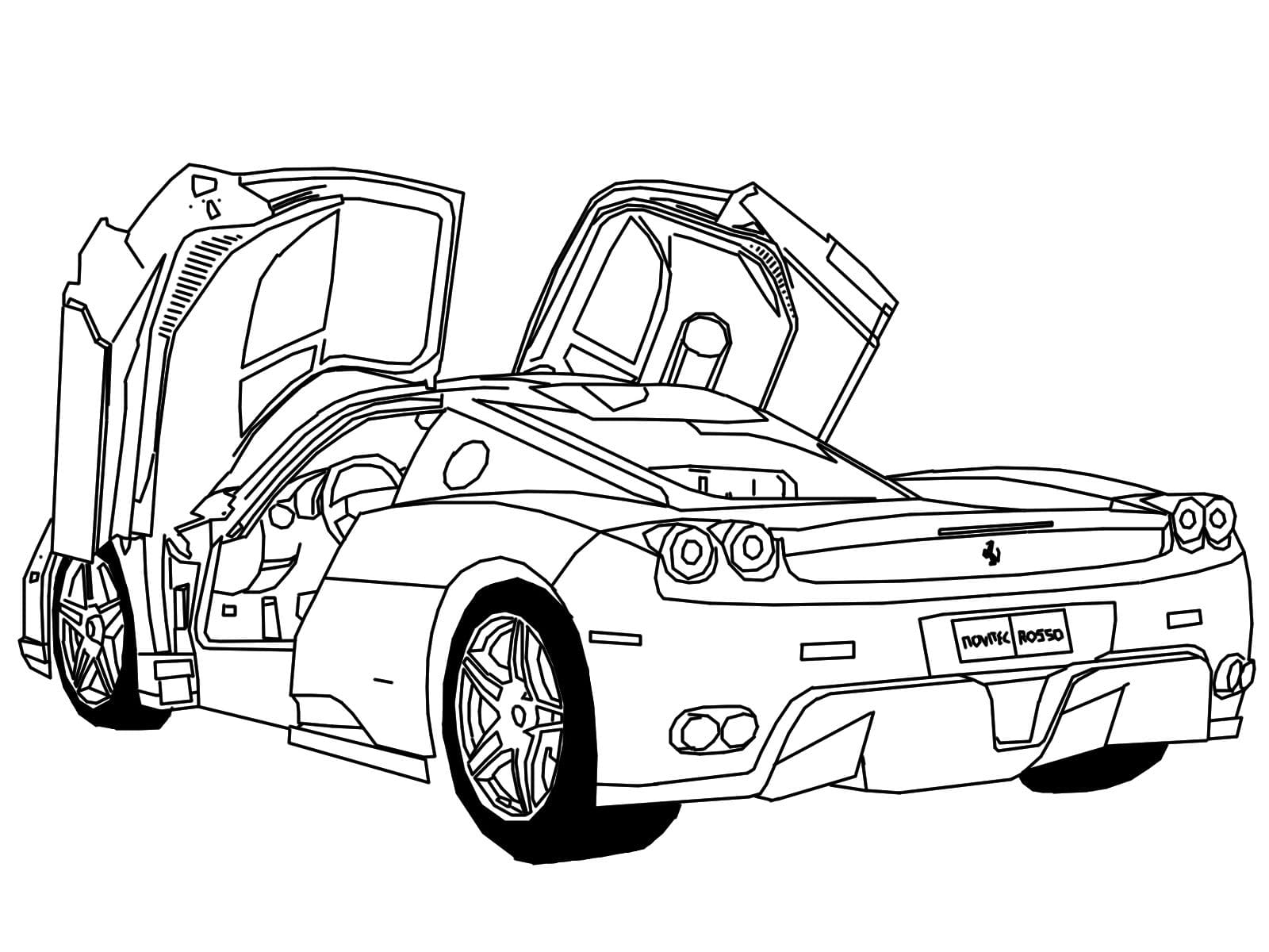 ferrari enzo drawing step by step