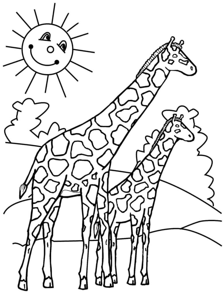 Ausmalbilder Giraffen