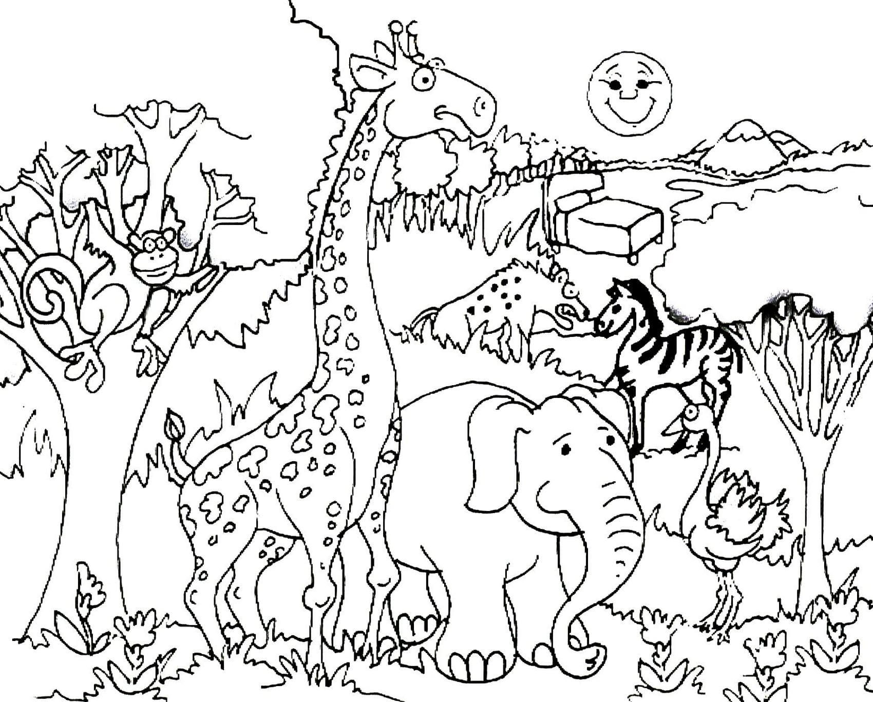Распечатать раскраску зверей. Раскраски. Животные. Раскраски с животными. Живые раскраски. Раскраски животных для детей.
