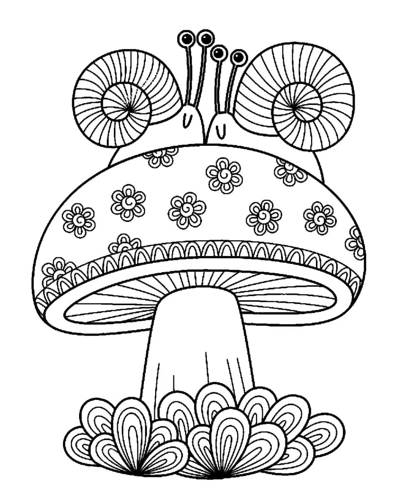 Mushrooms coloring pages   20 Printable coloring pages