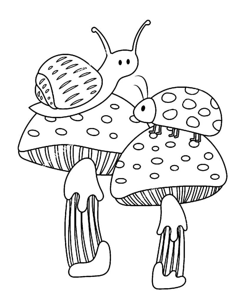Desenhos de Cogumelos para colorir