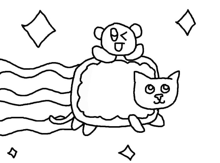 Nyan Cat Coloring Pages Free printable Coloring Pages