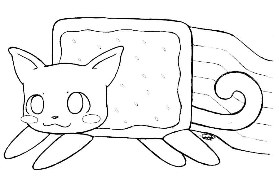 Dibujos de Nyan Cat para colorear