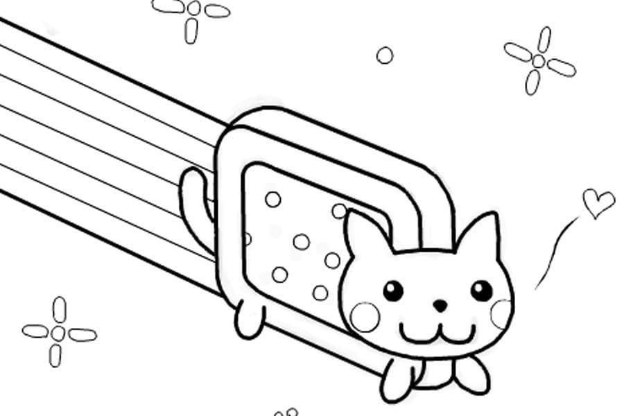 Dibujos de Nyan Cat para colorear