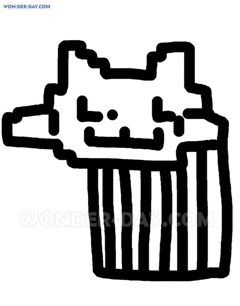 Nyan Cat Coloring Pages Free printable Coloring Pages