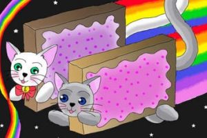 Páginas para colorir do gato Nyan