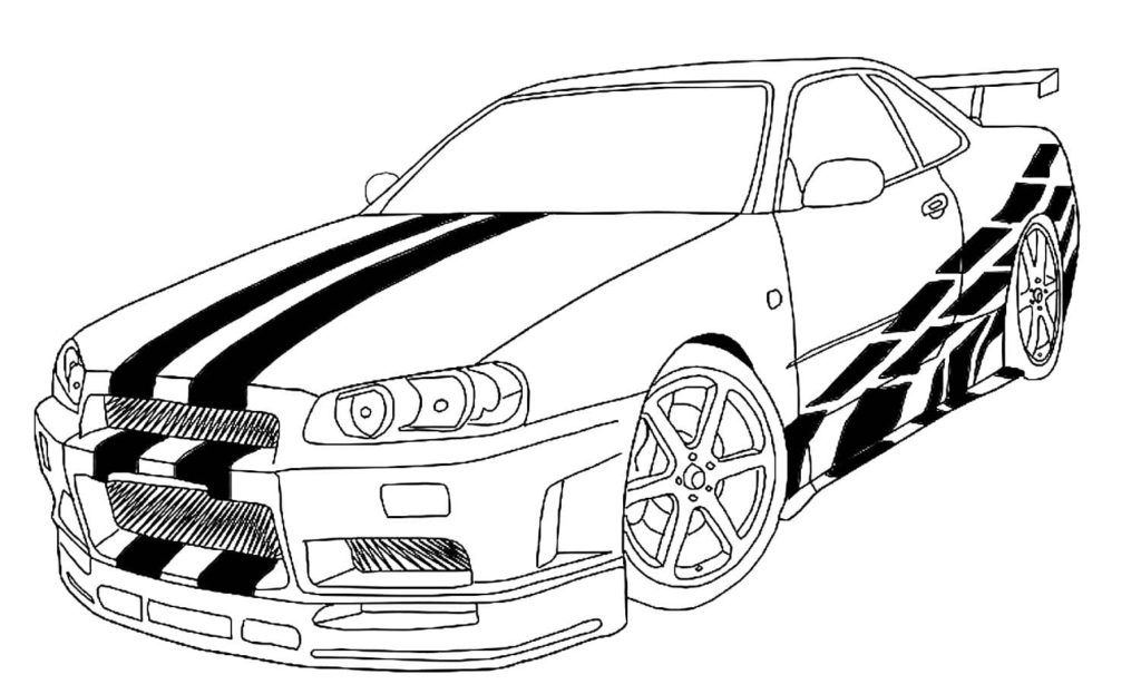 Racing cars coloring pages