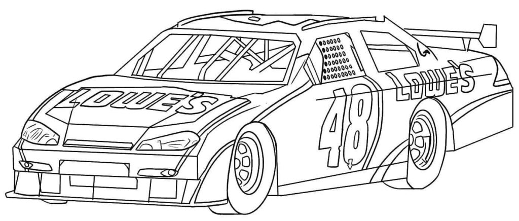 Racing cars coloring pages