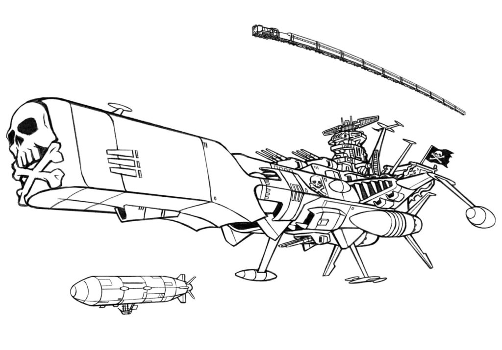 Spaceship coloring pages