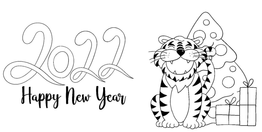 Coloriages Nouvel An du Tigre 2022