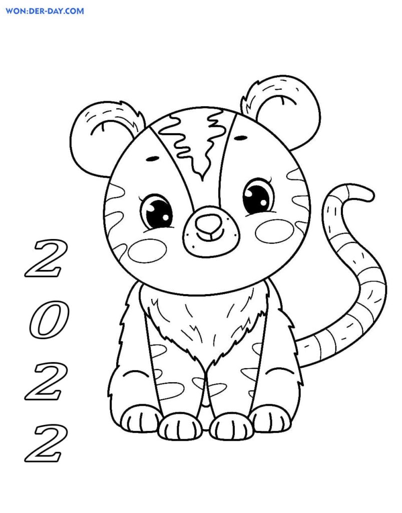 New Year 20 Tiger coloring pages   20 Free coloring pages