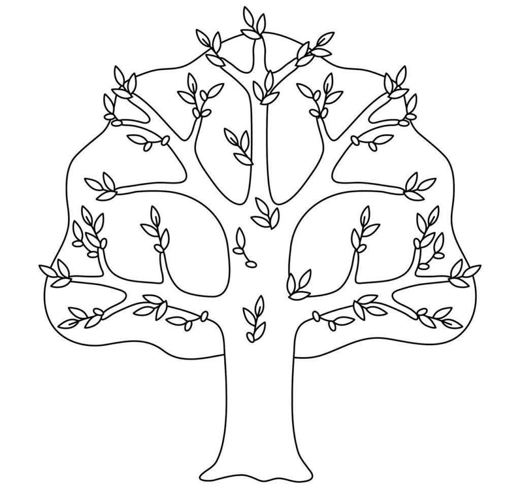 Trees coloring pages
