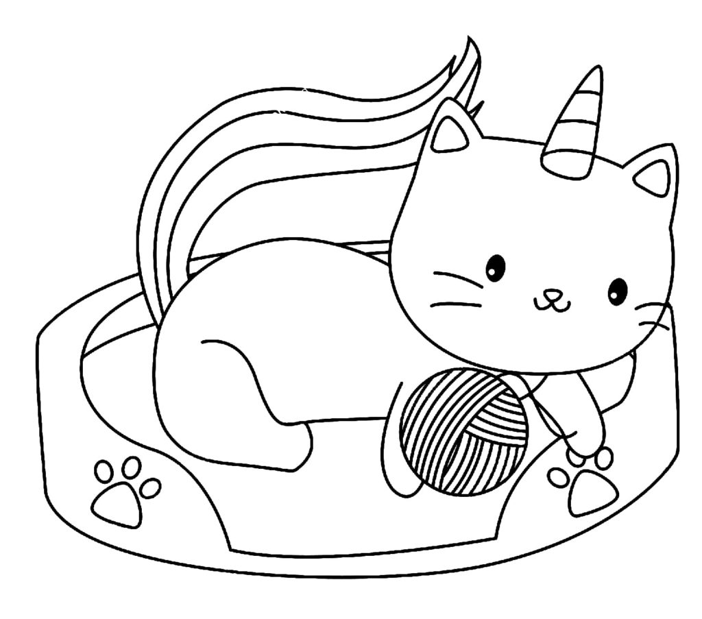Unicorn Cat Coloring Pages